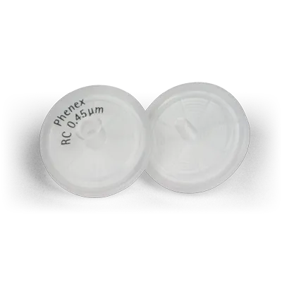 Phenex-RC Syringe Filters, 4 mm dia., 0.45 µm, Non-Sterile, Luer/Slip, 500/Pk