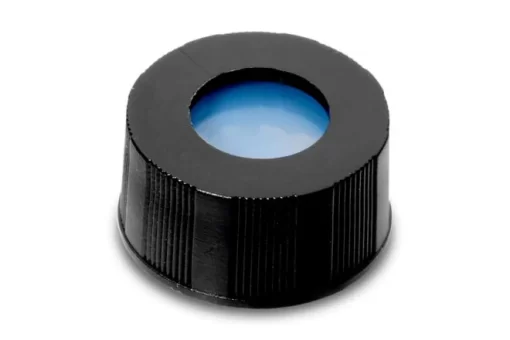 Black, 12 x 32 mm Snap Neck Cap and PTFE Septum, 100/pk